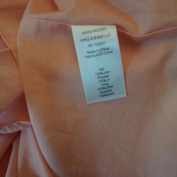 Veronica Beard Hawkin Linen Dress Pebble Light Coral Size 4 New Tag $448 - Picture 8 of 8